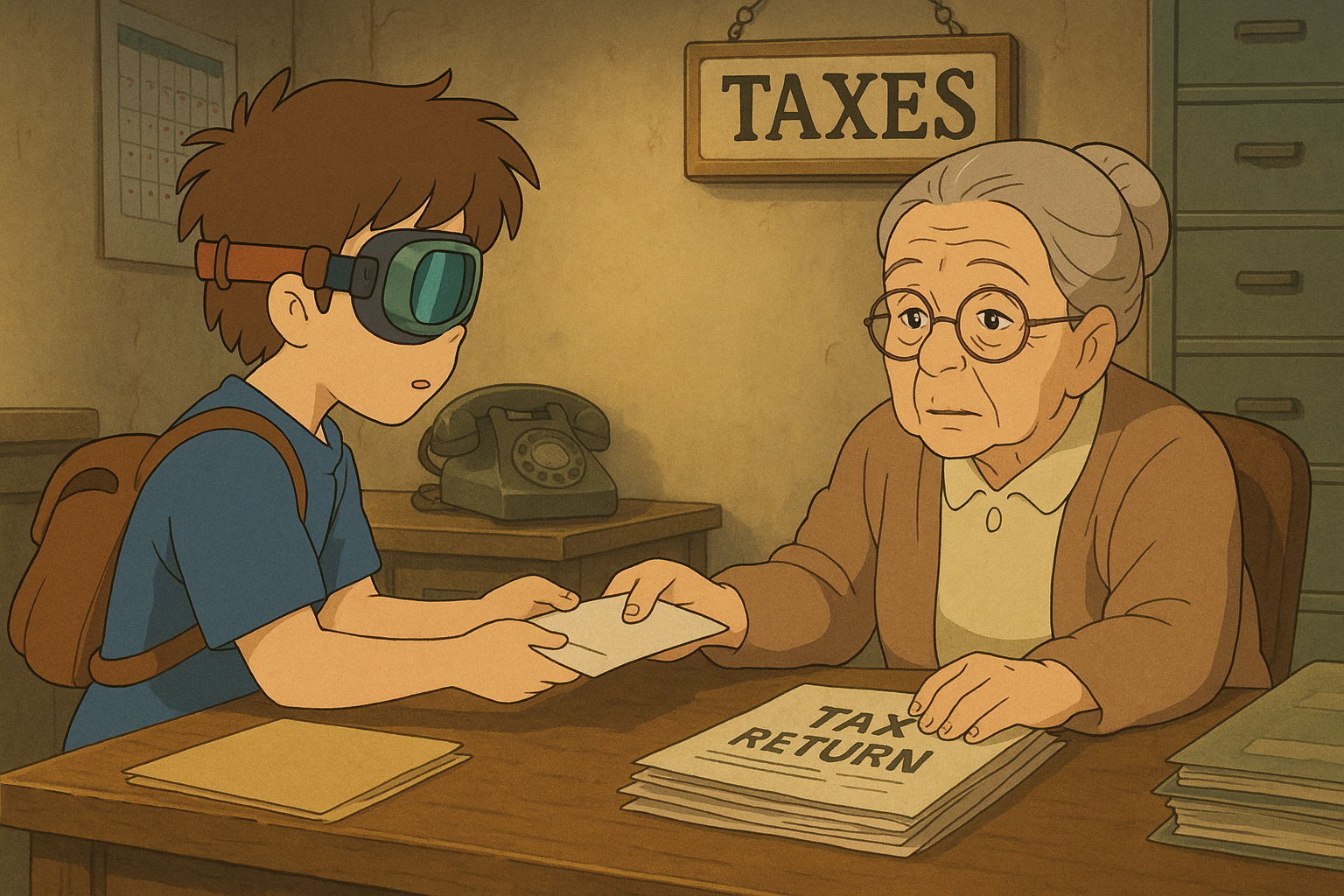 UK VAT Rules for App or Game Developers, boy is paying taxes to old clerk